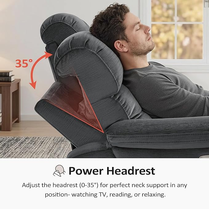 MCombo 73.8'' Wall Hugger Power Loveseat Recliner, Reclining Loveseat