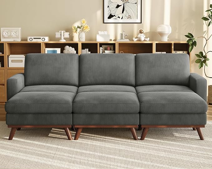 Vesgantti 97" Modular Sectional Sofa Drak Gray, Sectional Couch