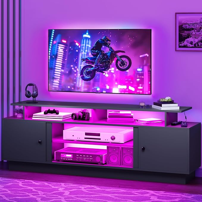 DWVO Modern TV Stand for 75 Inch TVs, Entertainment Center