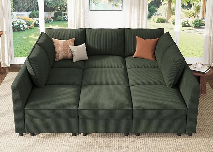 HONBAY Modular Sectional Sleeper Sofa