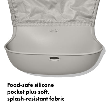 OXO Tot Roll-Up Bib - 2 Pack - Drizzle and Blossom
