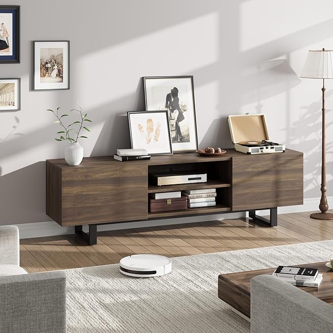 GarveeHome Industrial TV Stand for 80 in, Modern Entertainment Center