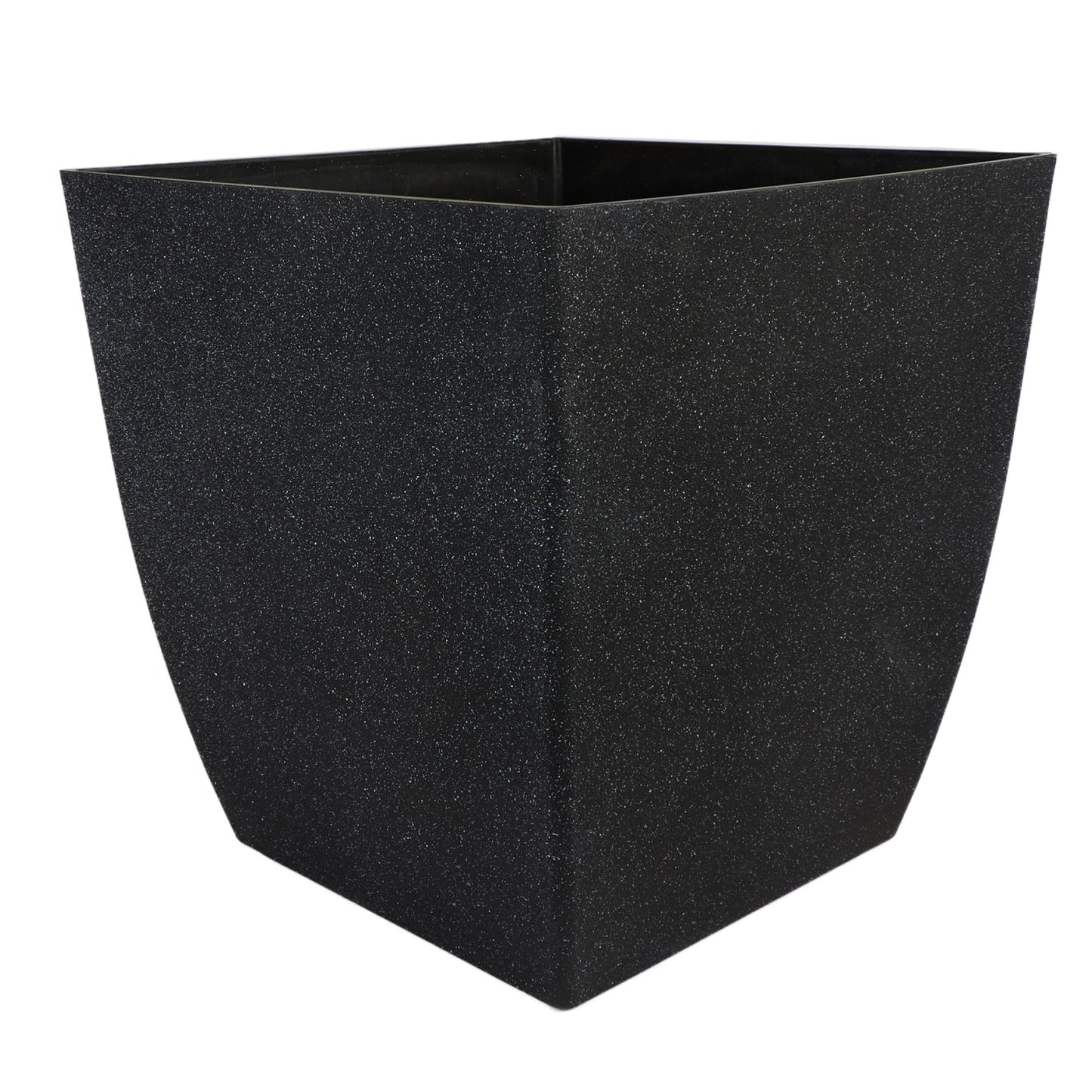 The HC Companies Santa Fe Square Self-Watering Pot - Lightweight Plastic Planter for Herbs & More - Durable Plant Pots for Indoor Plants & Outdoor Plants (12" Black Sand, Pack 1)