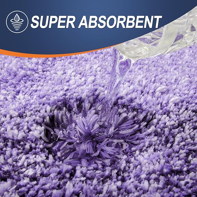 OLANLY Small Bathroom Rugs Mat 24x16, Extra Soft Absorbent Microfiber Bath Rugs, Rubber Backing, Quick Dry, Machine Washable Bath Mat for Bathroom Floor, Tub and Shower, Home Decor Accessories, Violet