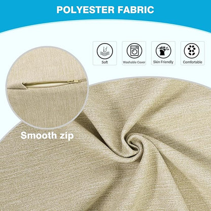 TANYOO Back Support Pillow for Recliner Dual Layer Lumbar Support Pillow with Gel Memory Foam Ergonomic Orthopedic Lumbar Cushions for Elderly Lower Back Pain Relief Washable Cover Khaki