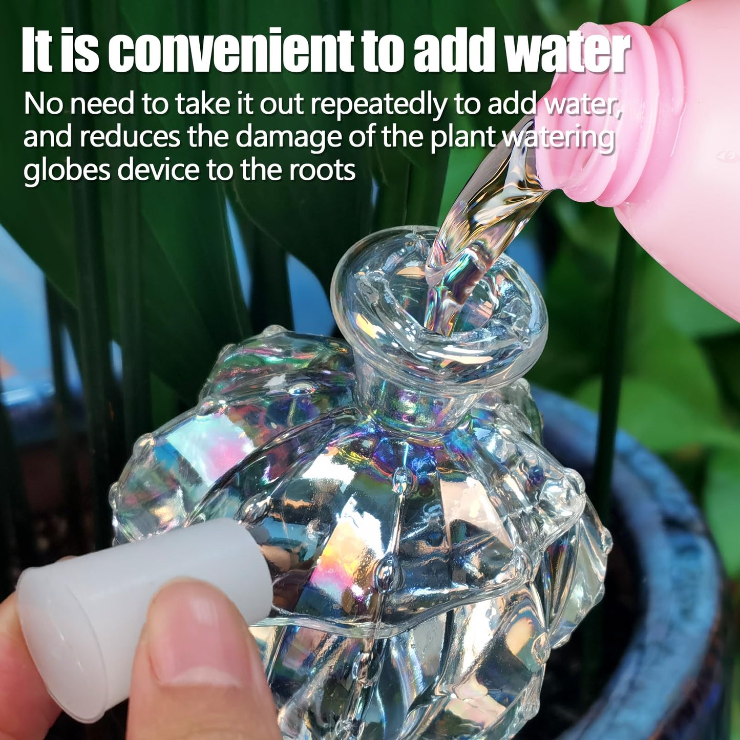 KGCCIZI Self Watering Planter Insert. Plant Watering Devices. Plant Watering Bulbs. 4-PCS Plant Watering Globes. Rainbow Colors Cactus Shape Self Watering Globes Medium Size. Plant Lover Gifts