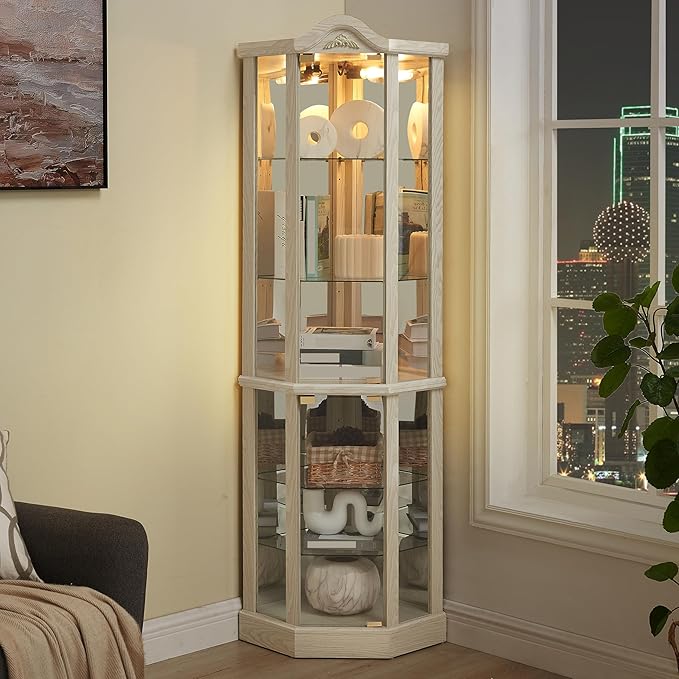 Glass Corner Display Cabinet