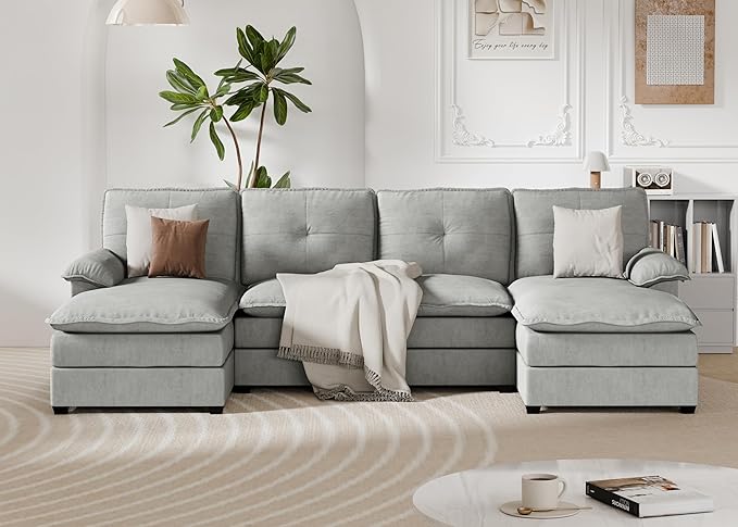110" U-Shaped Sectional Sofa