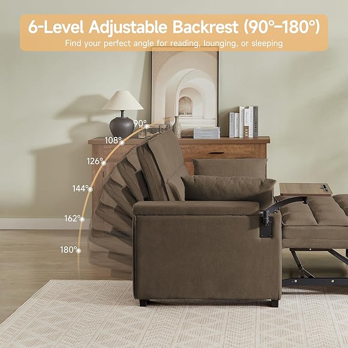 Auvsoce 65'' Convertible Sleeper Sofa Bed