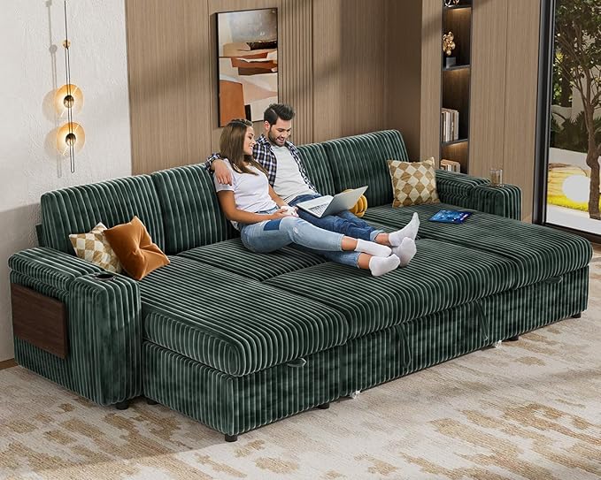 Vipbear 108" Modular Sectional Sleeper Sofa