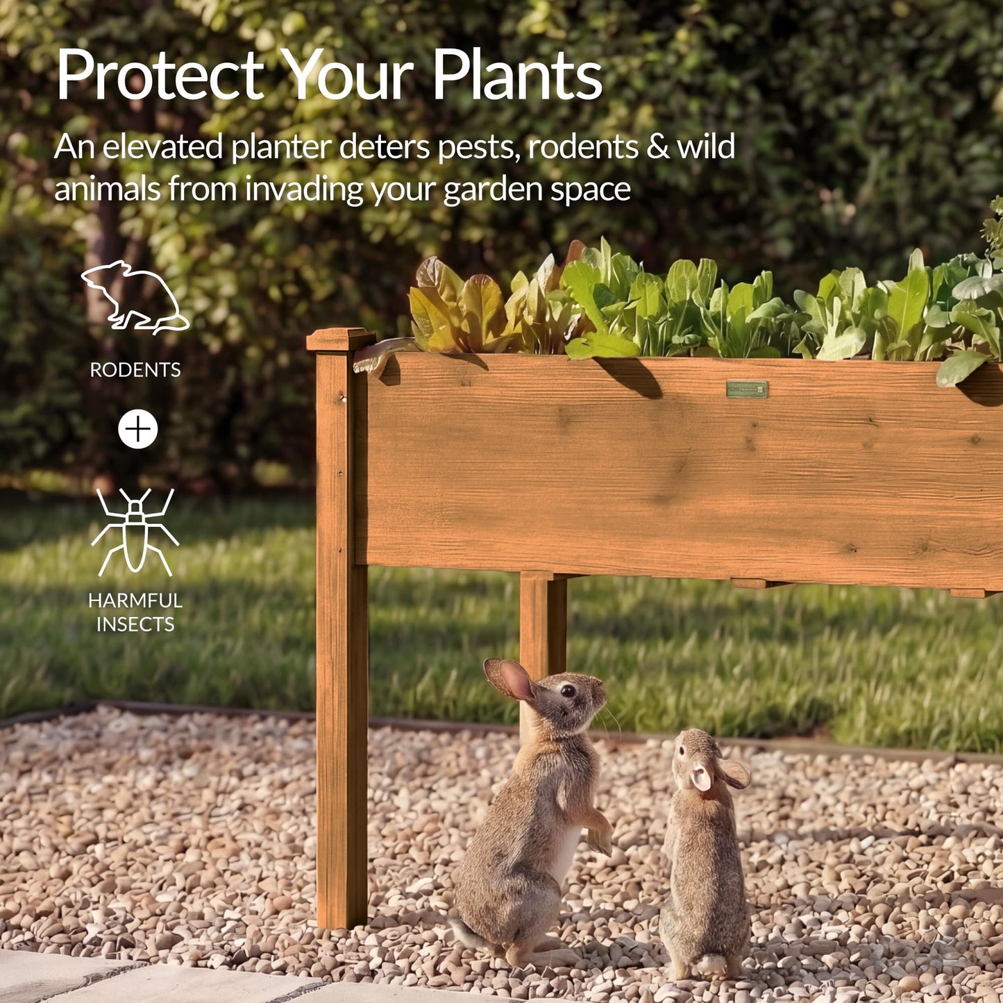 Best Choice Products 48 x 24 x 30 Inches Raised Garden Bed, Elevated Wood Planter Box Stand for Backyard, Patio, Balcony with Bed Liner, 200 Pound Capacity - Acorn Brown