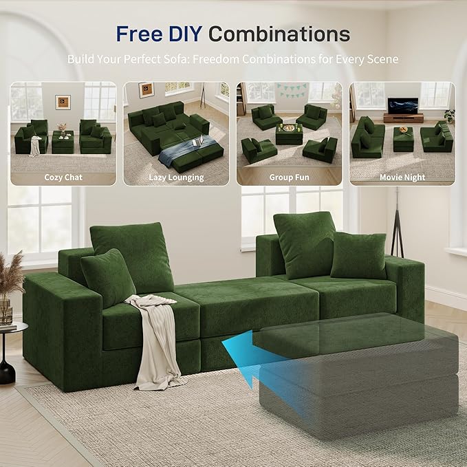Cloud Modular Sectional Sofa, Comfy Boneless Couch
