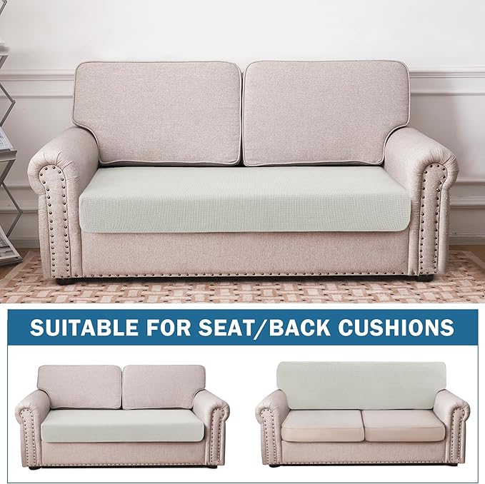 Water Repellent Couch Cushion Cover Loveseat Cover, Stretch Sectional Sofa Seat