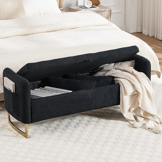 48" End of Bed Bench, Modern Storage Benches