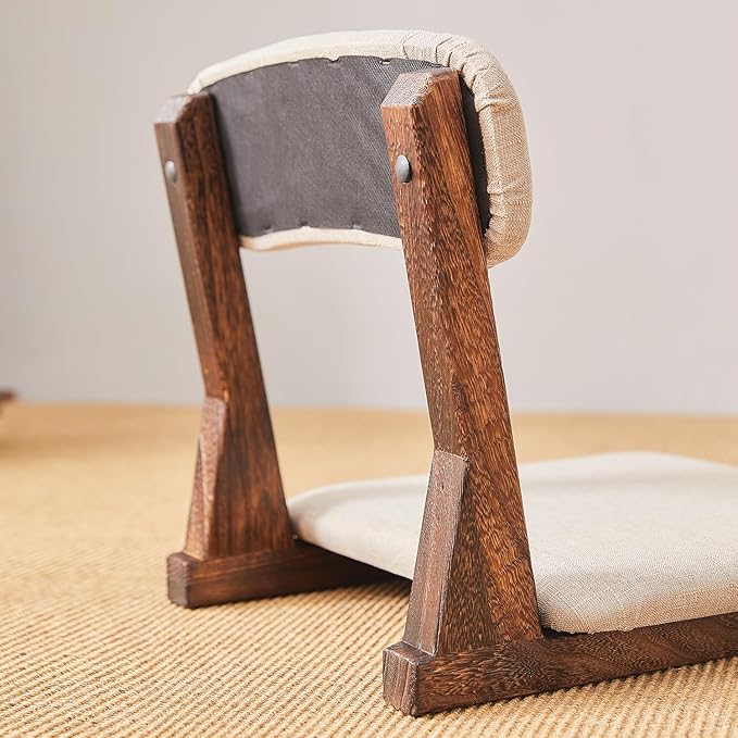 Meditation Chair with Back Support, Japanese Floor Chair, Back Jack