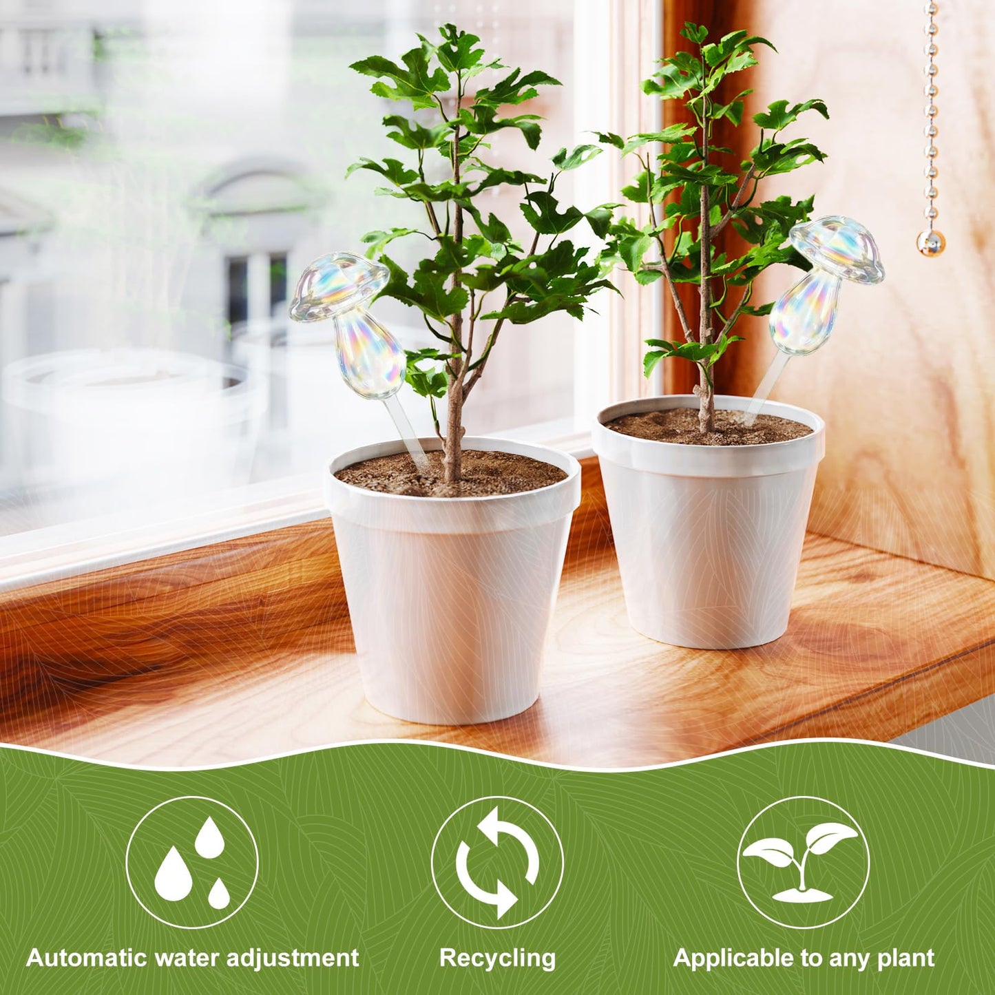 youcoscos 4pcs Plant Watering Globes Self Watering Planter Insert Devices,Glass Watering Bulbs Cactus Shape Automatic Watering Bulbs for Indoor Plants Top-Fill Watering Rainbow Colors