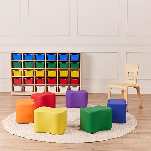 ECR4Kids SoftZone Toddler Modular Stool Set, Flexible Seating