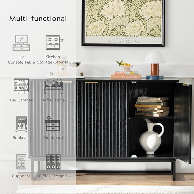 EYYTHUNG Fluted Storage Cabinet