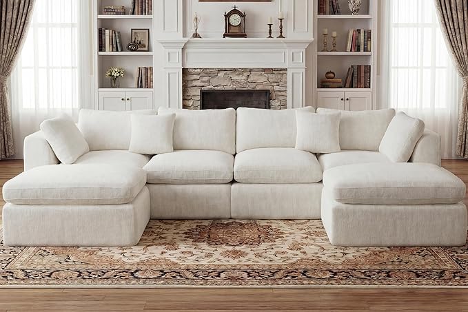 GRUSIGN 141'' Oversized Boneless Cloud Couch