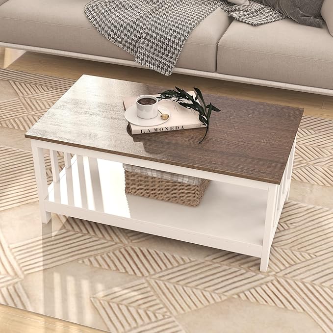 ChooChoo Farmhouse Coffee Table, 40 Inch