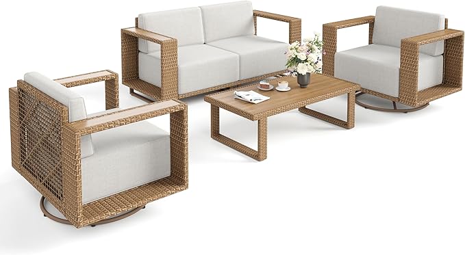 SUNSHINE VALLEY 4 Pieces Patio Furniture Set