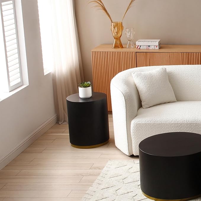 SSLine Classic Drum-Shape Living Room Table Contemporary Round Coffee Table End