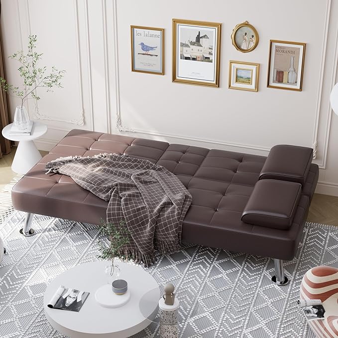 Shahoo Convertible Folding Futon Sofa Bed Sleeper Couch