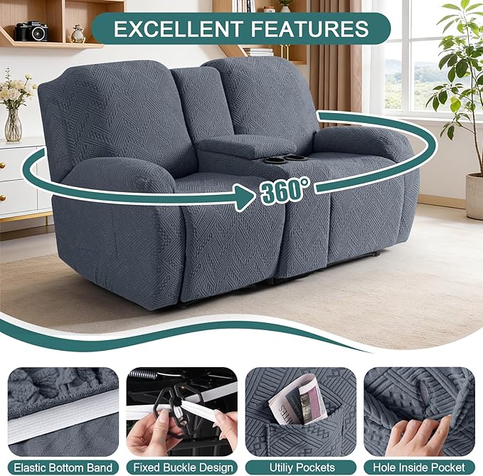 Ruaozz Loveseat Recliner Covers