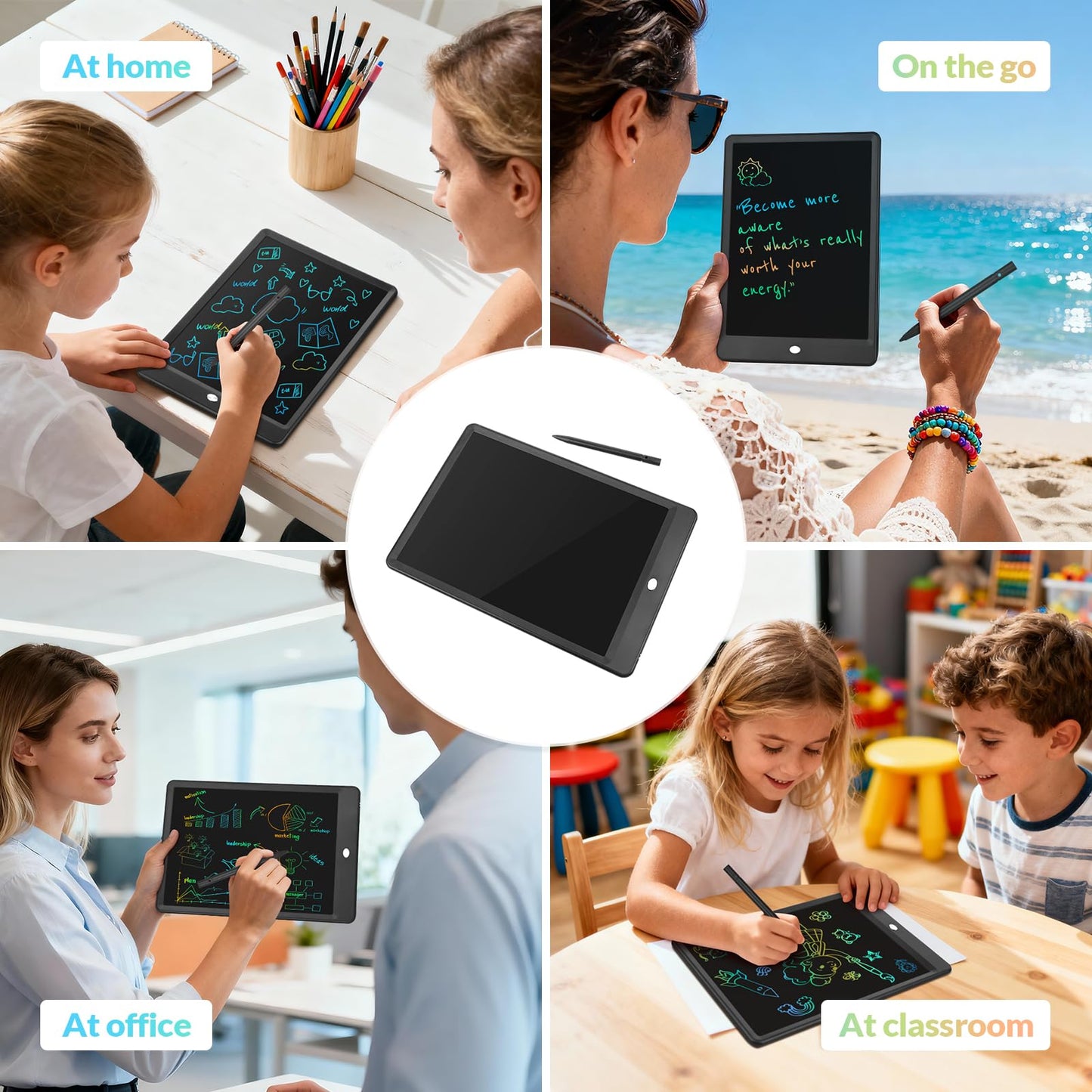 Mafiti LCD Writing Tablet 8.5 Inch Electronic Writing Drawing Pads Portable Doodle Board Gifts for Kids Travel Toys for Toddler Birthday Christmas Gift for Boys Girls Age 3 4 5 6 7 8 Cyan