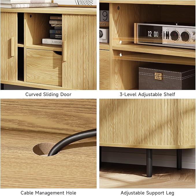 ONBRILL 69" TV Stand with Power Outlet