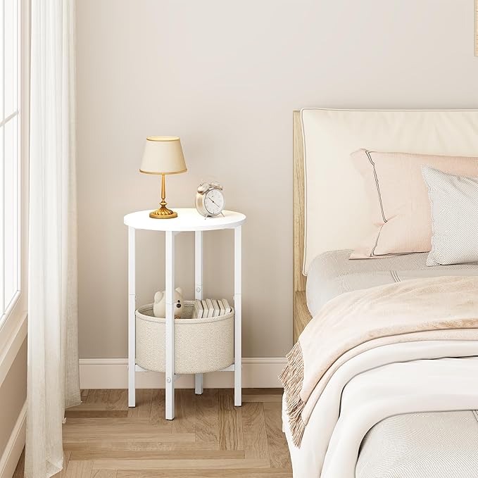 Vagusicc Round Side Table End Table