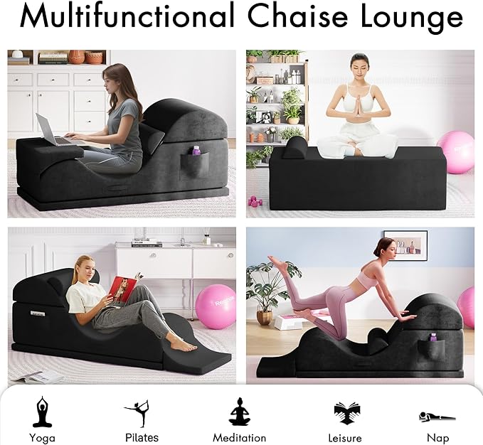 Convertible Yoga Chair for Adults, Ergonomic Foam Lounge