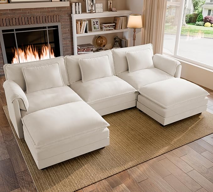 ELUCHANG 116'' Modular Sectional Cloud Couch