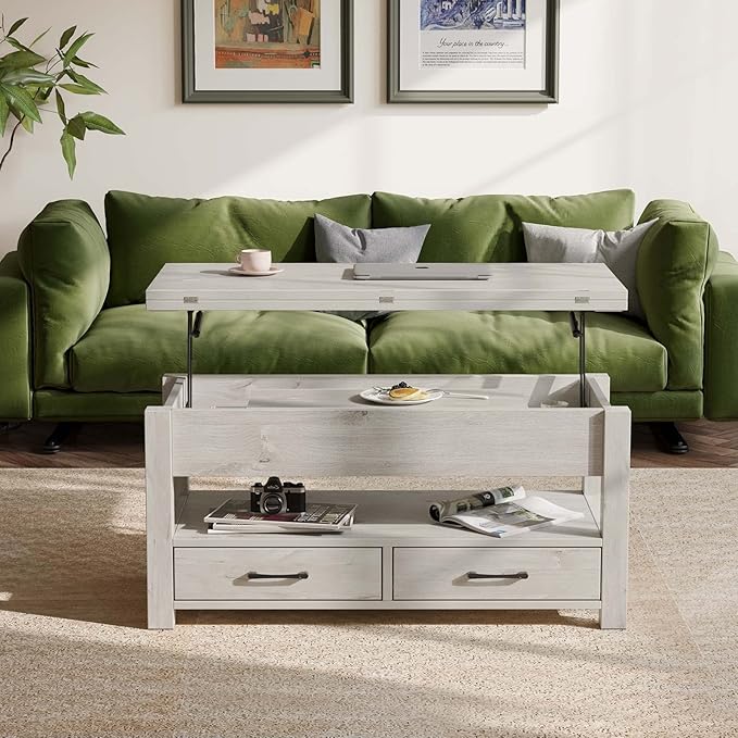 Rolanstar Coffee Table Lift Top, Converts to Dining Table