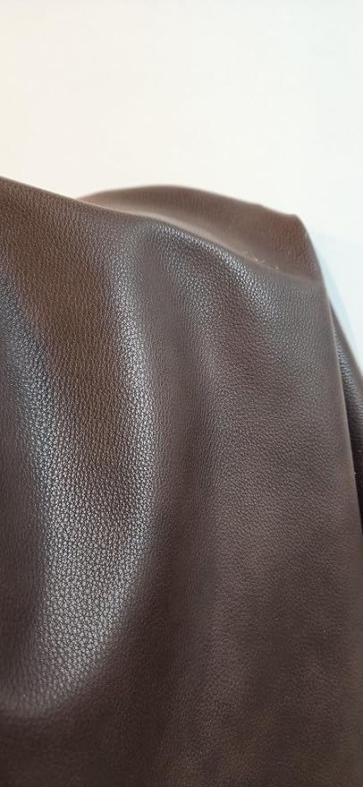 NAT Leathers | Cacao Brown Pebblegrain Soft Faux Vegan Leather PU | 5 Yards Cut