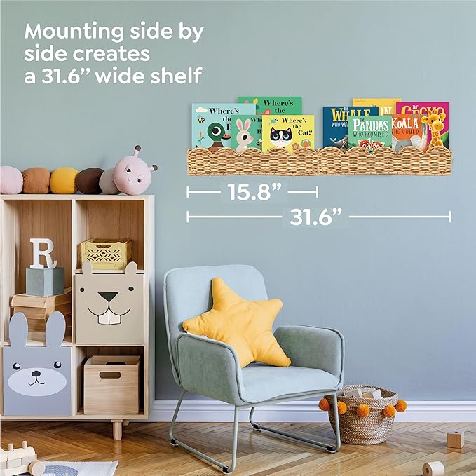 Nursery Book Shelves Set of 2