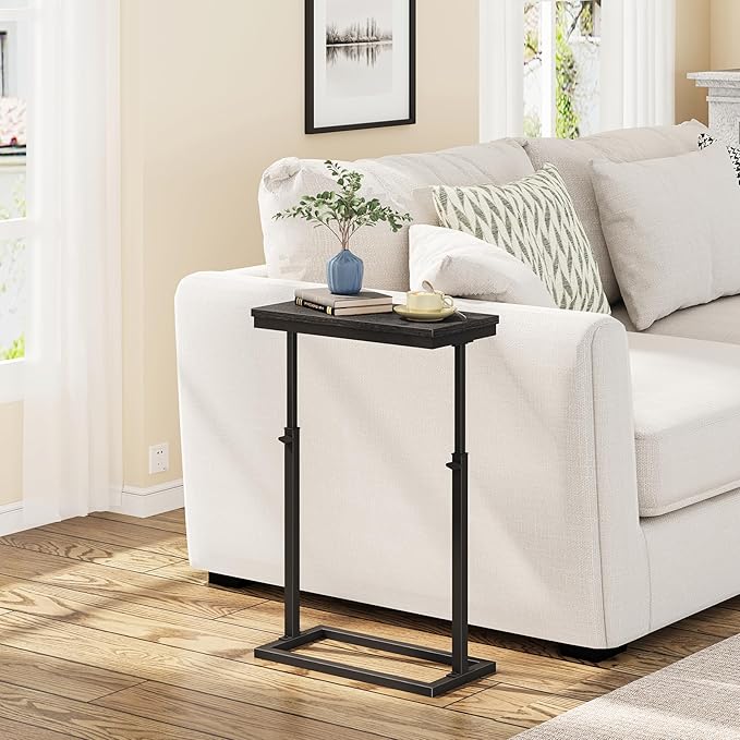 TUTOTAK End Table, Side Table, Tall Couch Table, Sofa Table, Living Room