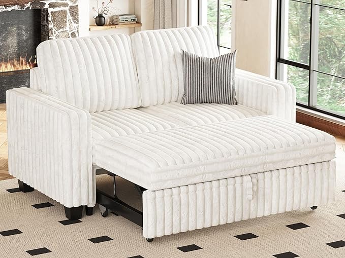 Belffin Corduroy Sectional Sleeper Sofa