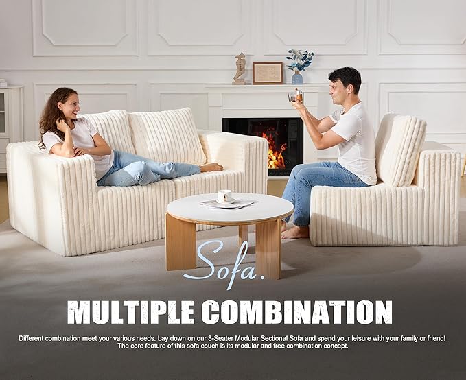 Modular Sectional Sofa 3-Seater Modular Couch