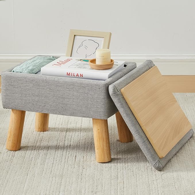 Storage Ottoman, Small Foot Stool Ottoman