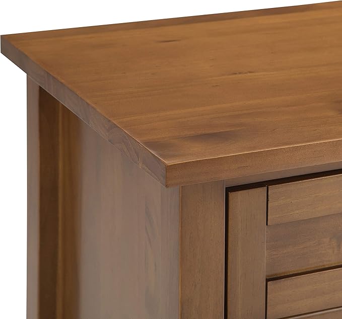 SIMPLIHOME Warm Shaker Solid Wood 24 inch Wide Transitional-Style Bedside