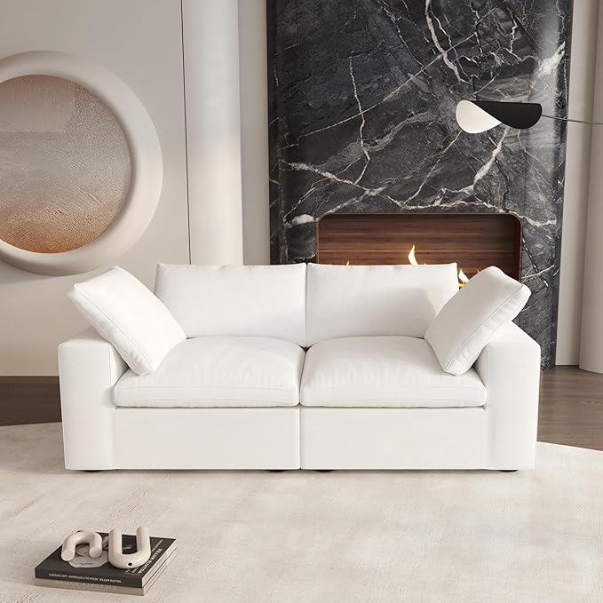 Cloud Modular Sectional Sofa Couch, 80.3" Convertible Couches Loveseat