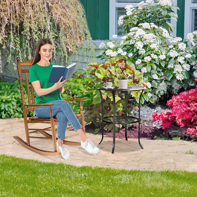VINGLI Wooden Rocking Chair Outdoor, Patio Rockers