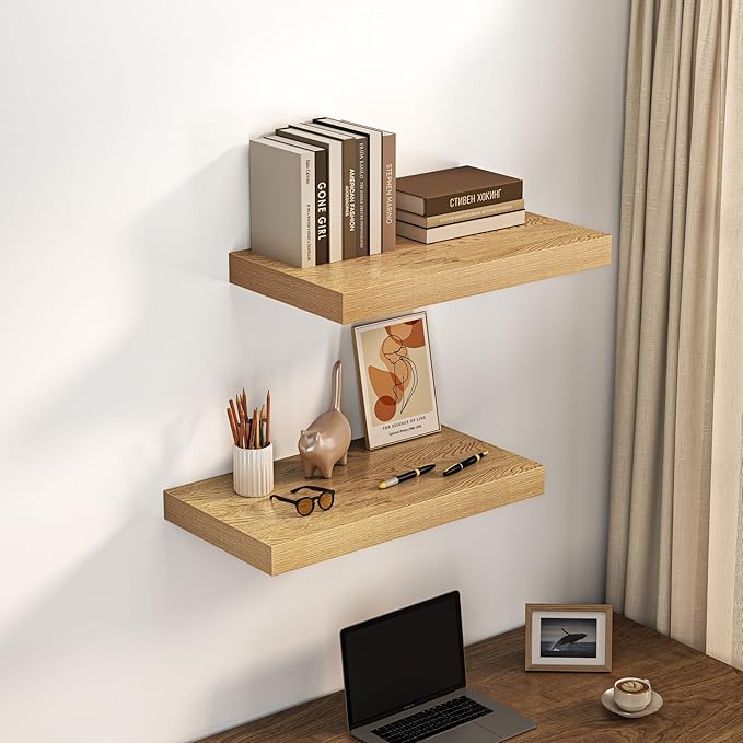 Dreamland 24" Floating Shelves for Wall, Wall-Mounted Shelves for Bedroom