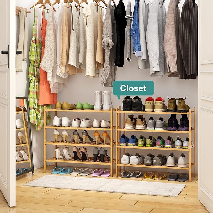 viewcare 4-Tier Bamboo Shoe Rack