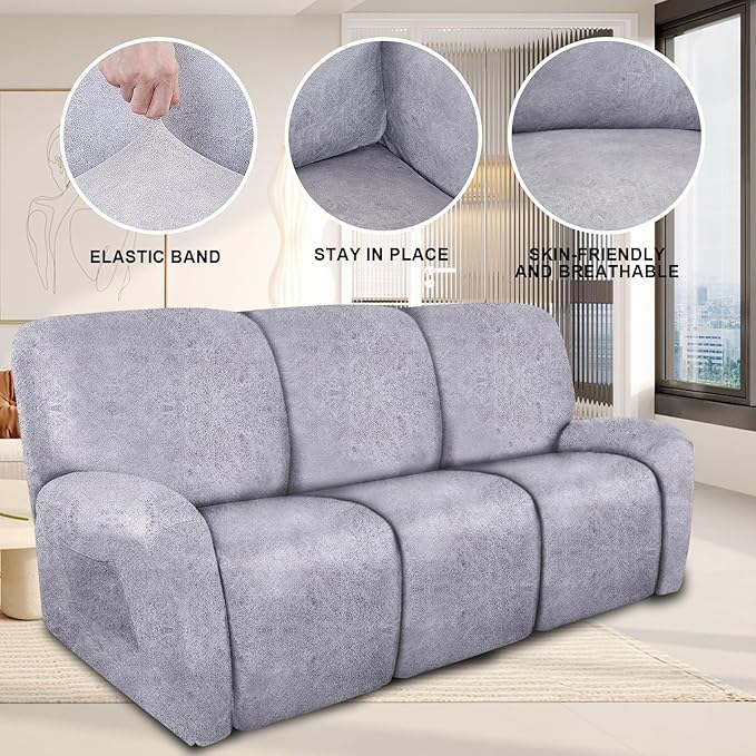 ANARACHON Recliner Couch Cover Leather Look Recliner Sofa Covers