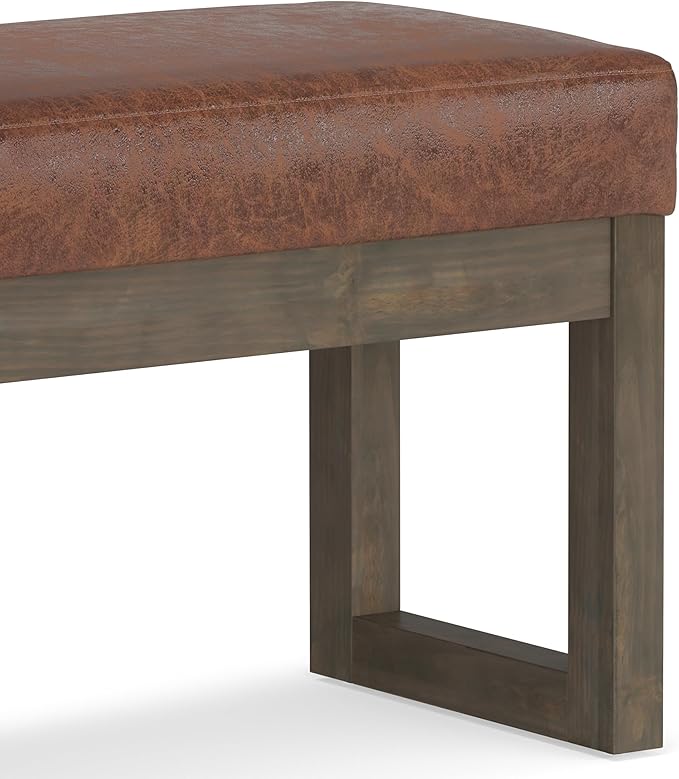 SIMPLIHOME Milltown Small Ottoman Bench
