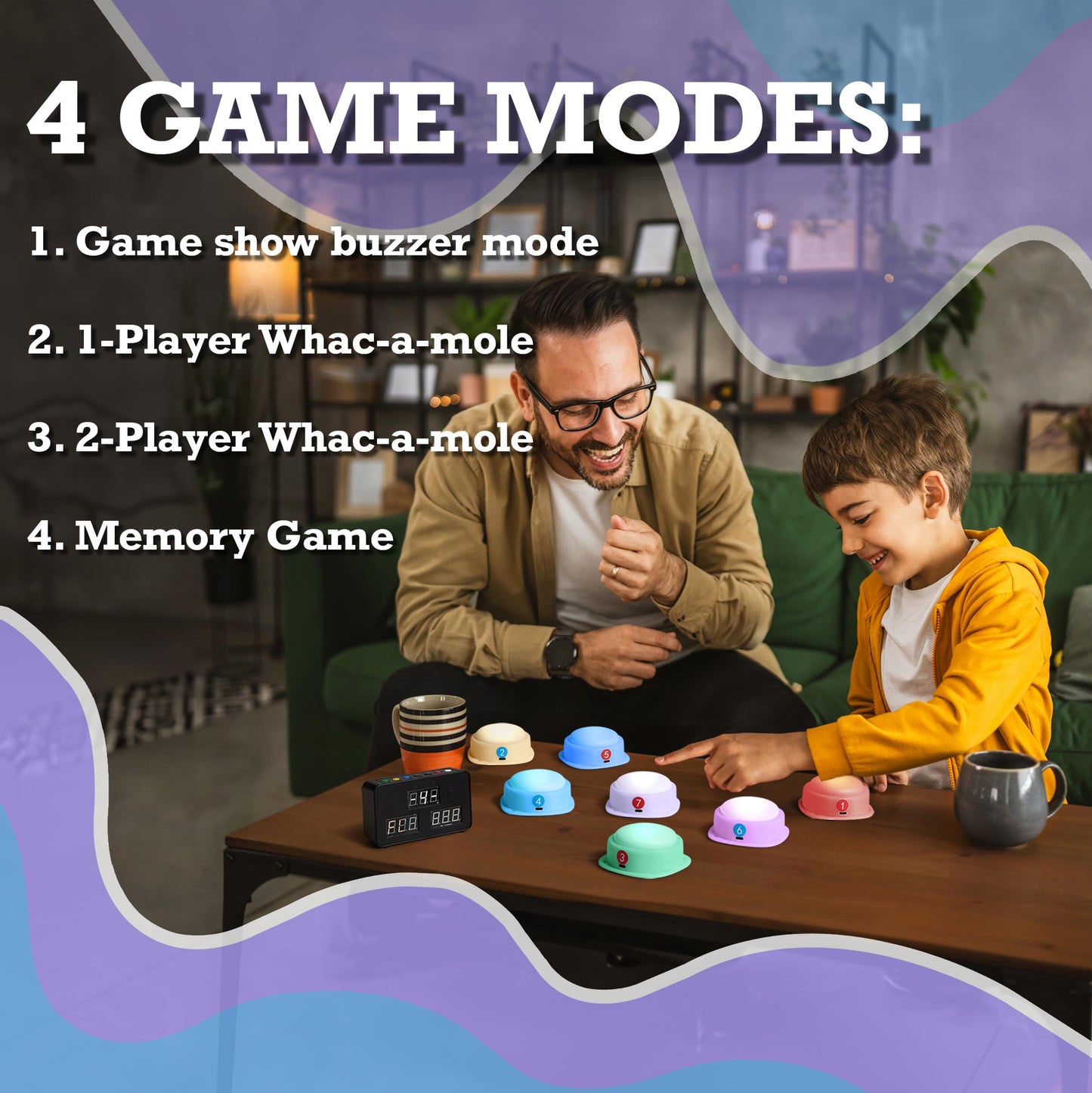 Trebisky Wireless Buzzer System for Game Show Emole 10 Players (10-Buzzer System)