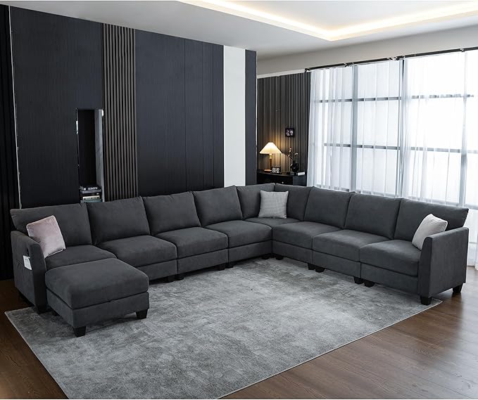 150.4" Large Sectional Couches for Living Room, 8 Seater L Shaped Modular