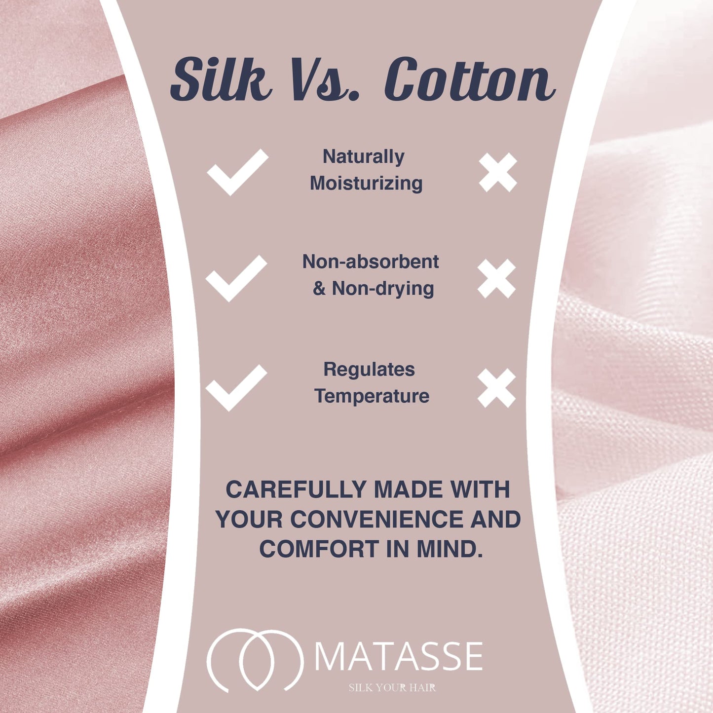 MATASSE Silk Eye Mask for Sleeping with Adjustable Elastic Band - 3D Contoured, Eye Cover Sleep Mask w/Genuine Mulberry Silk Including The Strap for Women, Men (Black)